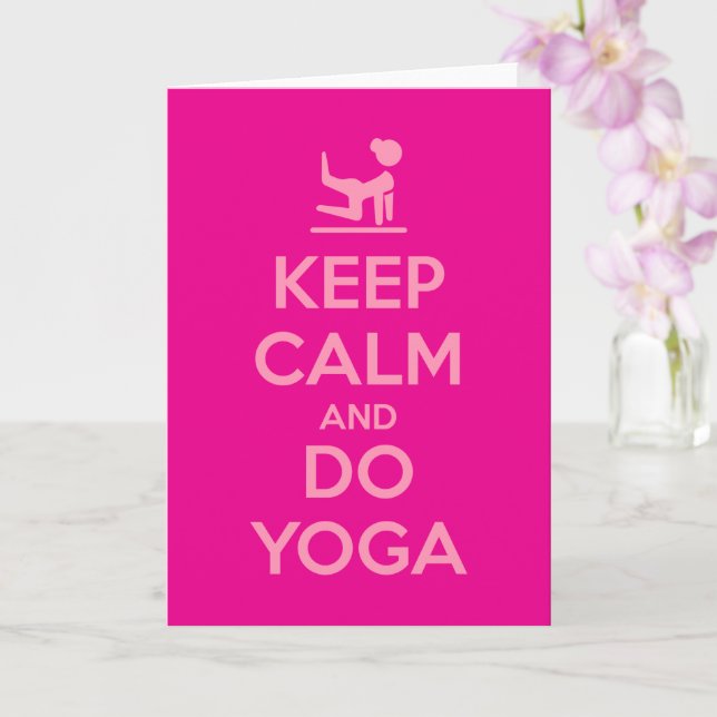 Bleib ruhig und mach Yoga Karte (Orchidee)