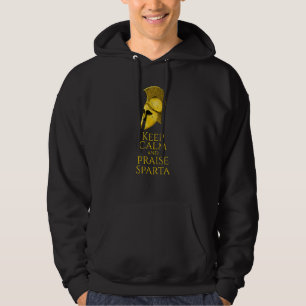Bleib ruhig und preise Sparta Altgriechisches Sp Hoodie