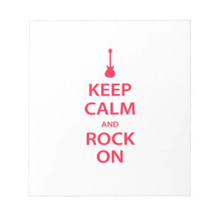 Bleib ruhig und rock weiter! notizblock