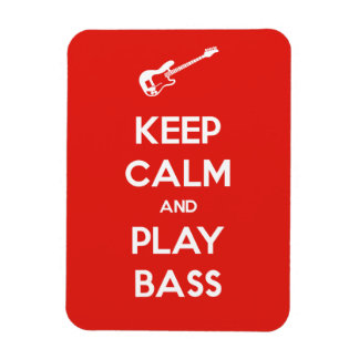 Bleib ruhig und spiel Bass Magnet