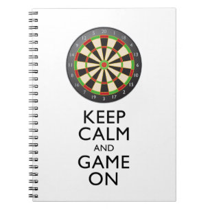 BLEIB RUHIG UND SPIEL WEITER - Dart Board Notizblock