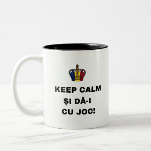 BLEIB RUHIG UND SPIEL! ZWEIFARBIGE TASSE
