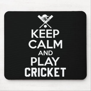 Bleib ruhig und spiele Cricket 2 Mousepad