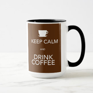 Bleib ruhig und trink Kaffee Tasse