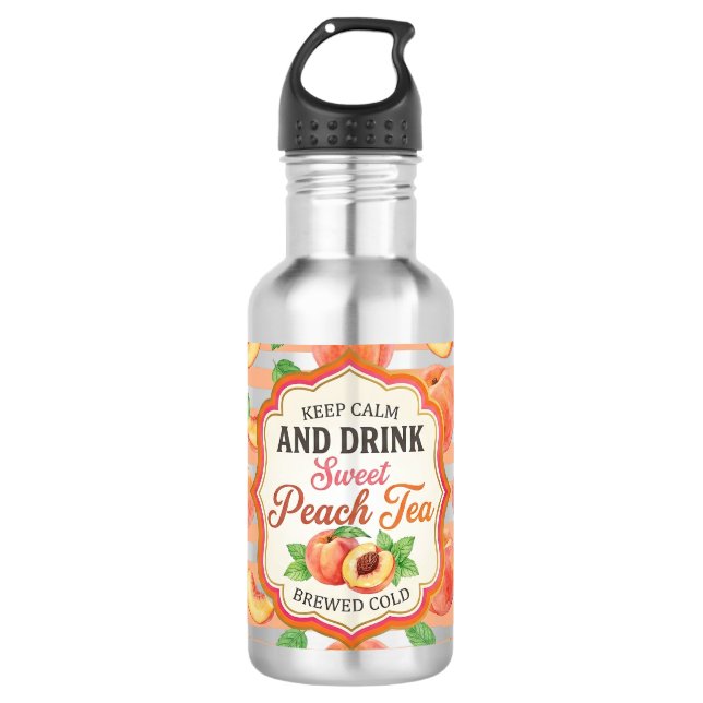 Bleib ruhig und trinke edelstahlflasche (Vorderseite)
