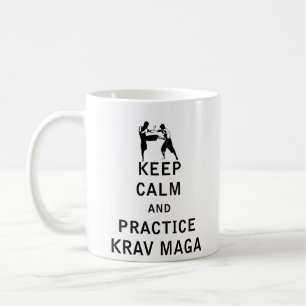 Bleib ruhig und übe Krav Maga - Israel IDF Kaffeetasse