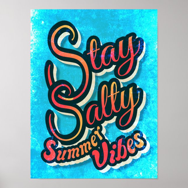 Bleib salzig, Sommer Stimmung  Poster (Vorne)