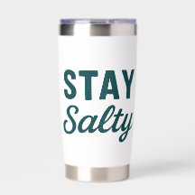 Bleib Salzig | Teal Coastal Surf Leben Ozean Grafi
