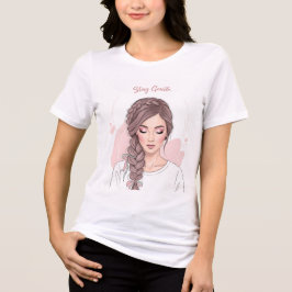 Bleib sanft - Geflochtene Haare Florale Illustrati Tri-Blend Shirt