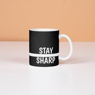 Bleib scharf Motivationskaffee Moderne Büro Espressotasse