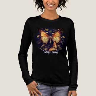 Bleib schön Schmetterling & Blumen T-Shirt Männer  Tri-Blend Shirt