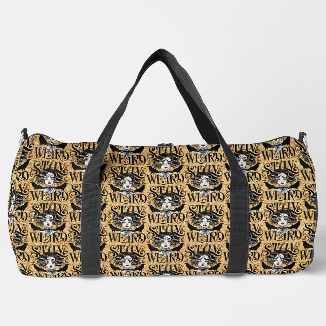 Bleib seltsam duffle bag (Vorderseite)