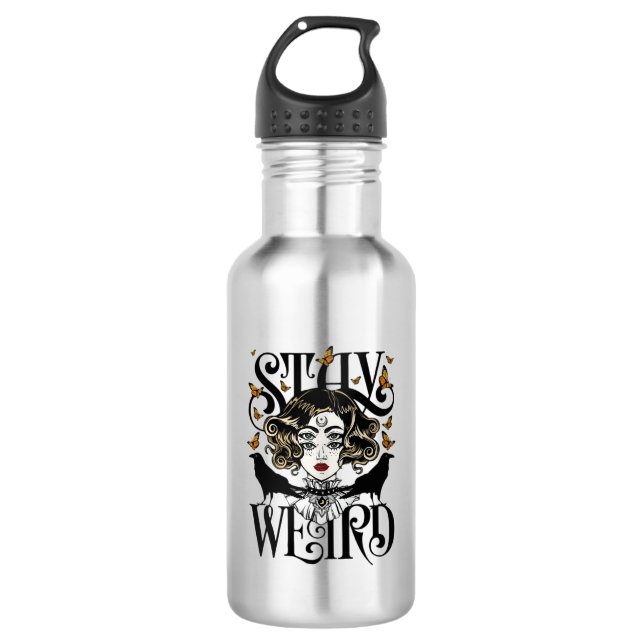 Bleib seltsam edelstahlflasche (Vorderseite)