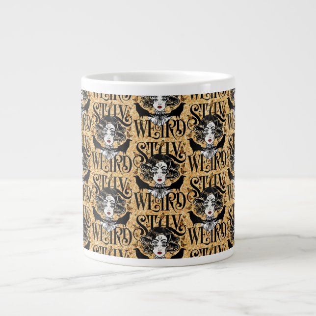 Bleib seltsam Jumbo-Tasse (Vorderseite)
