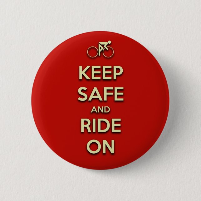 Bleib sicher und fahre weiter button (Vorderseite)