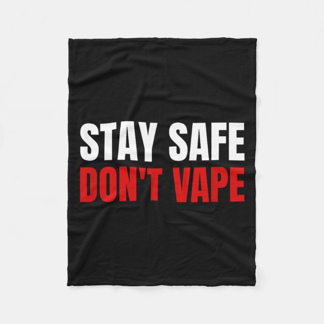 Bleib sicher, vape nicht Anti-Dampf  Fleecedecke (Vorderseite)