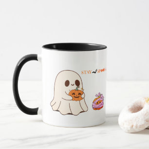 Bleib spooky süßer Geist & Kürbis Halloween-Party Tasse