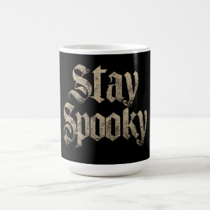 "Bleib Spooky" Vintage Gothic-Typografie Kaffeetasse