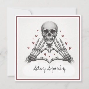 Bleib spooky zum Valentinstag Feiertagskarte