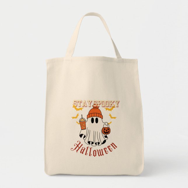 Bleib Spuky Geist Halloween Tragetasche (Vorne)