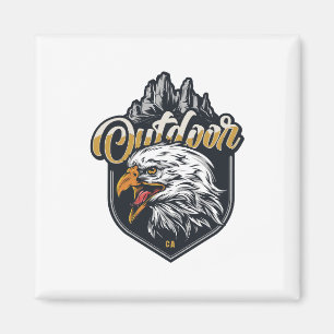 Bleib Stark Adler Outdoor Motivationssprüche   Magnet