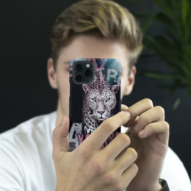 Bleib stark Leopard iPhone Hülle (Von Creator hochgeladen)
