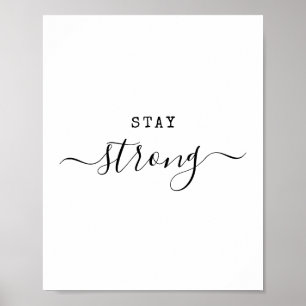 Bleib Stark Modernes Minimalistisches Zitat Motivi Poster