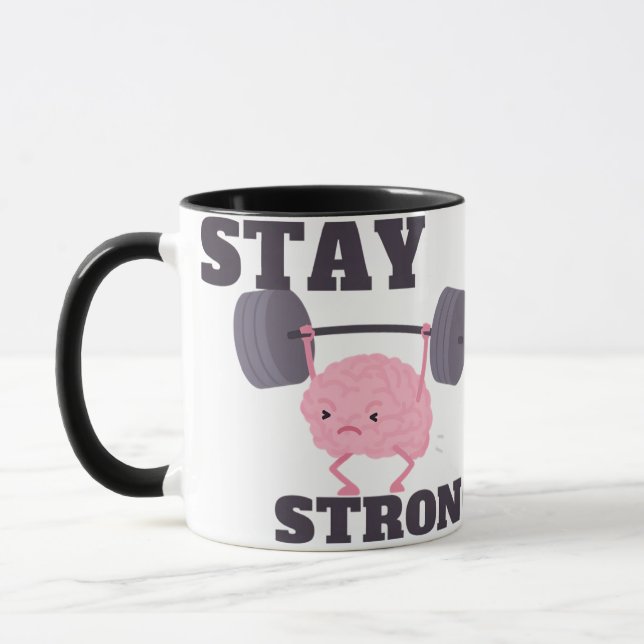 Bleib Stark Motivation  Tasse (Links)