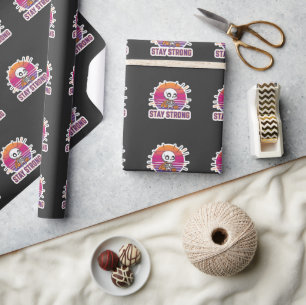 Bleib Stark Süße Skelett-Verpackungspapier Geschenkpapier
