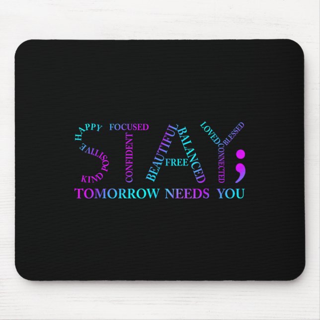 Bleib Starke Präventionsbewusstseins-Wochen-Design Mousepad (Vorne)
