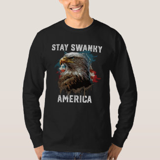 Bleib Swanky Amerika Amerikanischer Weißkopfseeadl T-Shirt