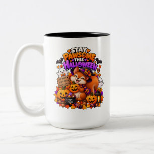 Bleib toll an Halloween Süßer Fuchs Becher Zweifarbige Tasse