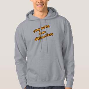 "Bleib von Ablenkungen fern" Konzentriere dich auf Hoodie