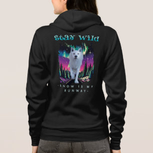 Bleib wild, Arktischer Wolf Hoodie