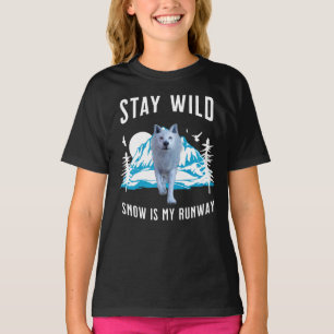 Bleib wild, Arktischer Wolf T-Shirt