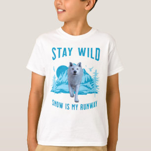 Bleib wild, Arktischer Wolf T-Shirt