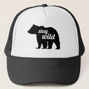 Bleib wild Bär Silhouette Truckerkappe