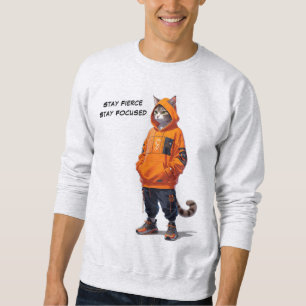 Bleib wild, bleib fokussiert - Anpassbar Sweatshirt