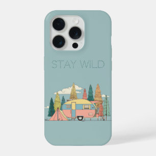 Bleib Wild Camper – Süße Camping-Abenteuer-Geschen iPhone 15 Pro Hülle