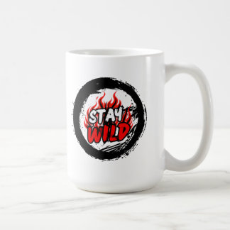 Bleib Wild Grafik-Mug Kaffeetasse