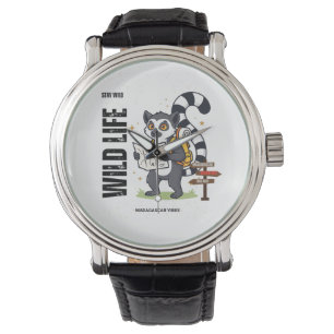 Bleib wild Lemuren-Leben - Madagaskar Vibes Süßer  Armbanduhr