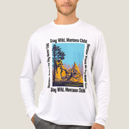 Bleib wild, Montana-Kind | Rustikale westliche Nat Tri-Blend Shirt
