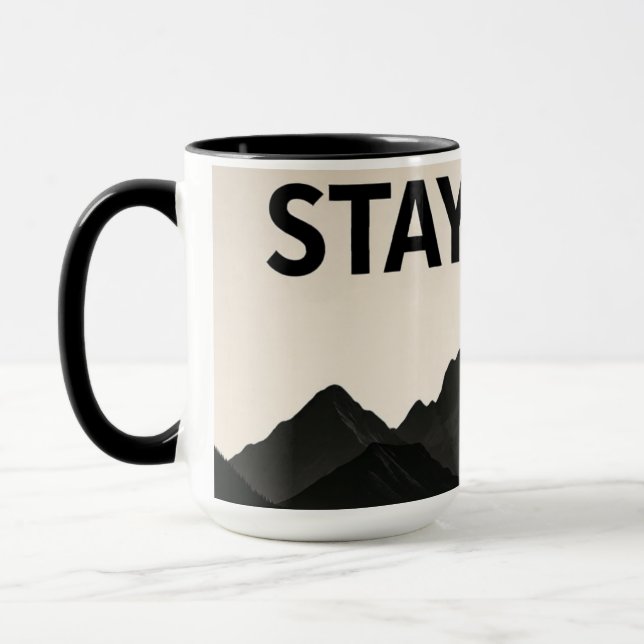 Bleib wild – Mutige, freiheitsliebende Phrase  Tasse (Links)