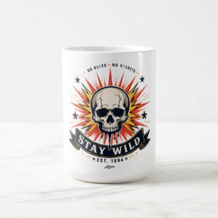 Bleib Wild Skull T-Shirt Kaffeetasse