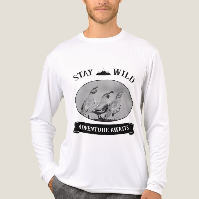 Bleib Wild T-Shirt Tri-Blend Shirt (Vorderseite)