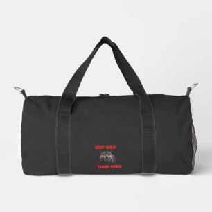 Bleib wild, trainiere hart Wolf-Gymtasche Fitness- Duffle Bag