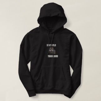 Bleib wild, trainiere hart Wolf Hoodie Fitness Swe