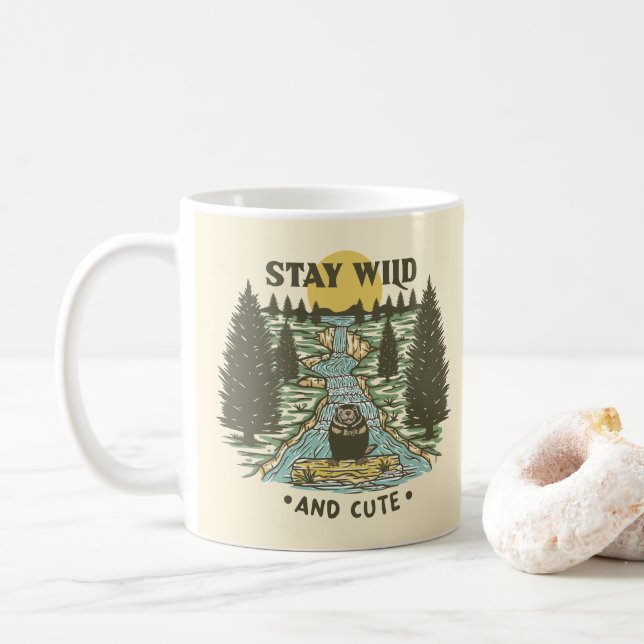 Bleib wild und süß kaffeetasse (Mit Donut)