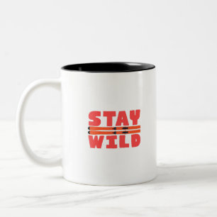 Bleib wild zweifarbige tasse