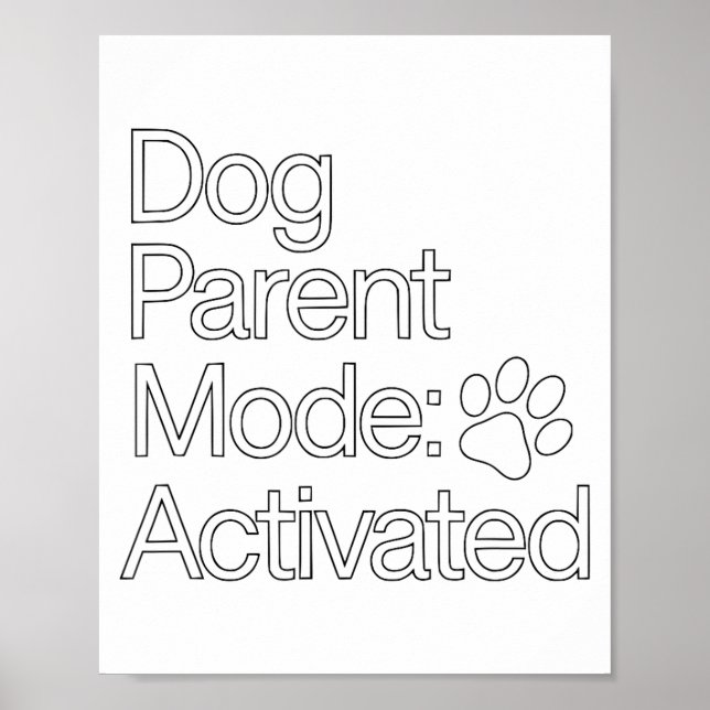 Bleib Zu Hause Hunde-Elternteil _ Hunde-Eltern-Mod Poster (Vorne)